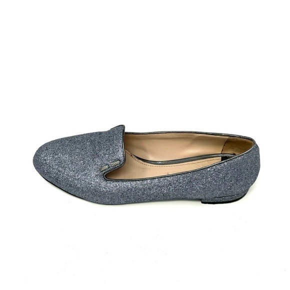 Miu Miu Ballet Flats Metallic Silver Glitter Slippers Ballerina 37 EU / 7 US - Picture 6 of 8